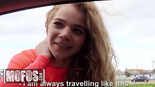 Sabrina Spice hitchhikes for a car ride but secretly craves a wild outdoor fuck