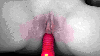 Masturbation in the Car with a Thrusting Dildo and Vibrator
