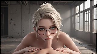 Car Toon - Ai Generated - In An Abandoned Industrial Warehouse Blowjob