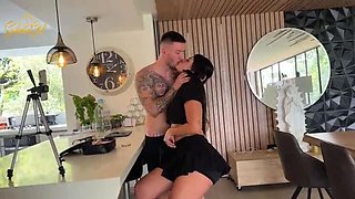 Salome Gil Fucked Hard by Tattooed Spaniard in Her House - Big Cock, Big Booty, Cum in Mouth