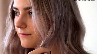 Curly Blonde Teen Records Solo Dildo Masturbation More at