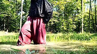 Soaking old sweatpants