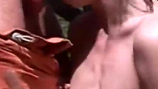 Woman banged hard in front of car