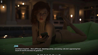 Dominos Beach 25 - Christie's Striptease for John in Front of Nikki & Scarlett While He Presses Her Boobs