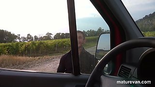 Big Breasted MILF Babe Taking A Hard Pecker in the MatureVan