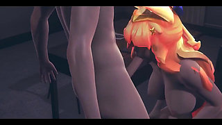 Lol Hentai - Ahri Star Guardian Blowjob - Japanese Asian Manga Anime Film Game Porn
