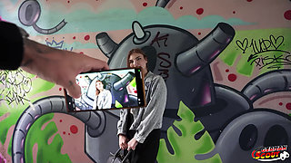 German Scout - Fit Teen Adriana Silk Get Cum in Eyes After Squirt at Pickup Porn Casting