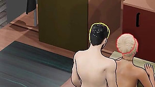 Cockizilla Stories Part 3 - Alicia Sif Got Aaron Hard and Gets Rammed From Behind in the Bathroom with a Big Dick