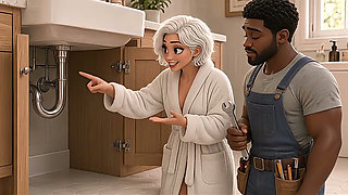 Full video BBC Plumber fucks hot client