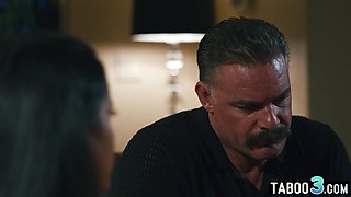 Curious latina joins to perv neighbors