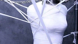 A Cute Girlfriend Wrapped All Over in Bandages