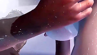 3D Big Boobs Slut Cosplay Babe Got Fucked in the Bathroom