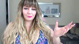 Big Boobed Blonde Masturbates With A Dildo In The Bathroom