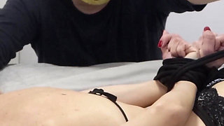 Ingrid - Bondage, Cane on the Feet, Iron Nails and Spur on the Soles