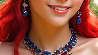 Cartoon Style Artistic Nude Adult Woman Eating Sloe - Ai Slideshow