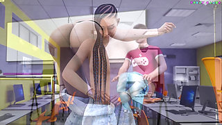 MILFs of Sunville by L7team - Hot Black Teacher Has Rough Sex with White Student 78