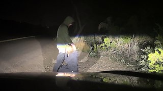 Pulled Over to Fuck Blonde Babe on the Roadside