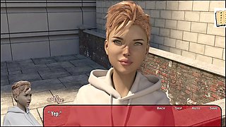 3D cartoon porn for first-timers in a visual novel setup