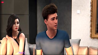 Stepfamily anime hentai with wild anal creampie action