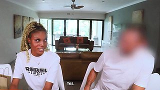 This EBONY TEEN screamed in pleasure