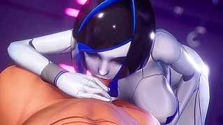 Busty babes in a virtual joystick adventure