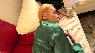 Step Mom Catches Stepson Smoking - Smoking Blowjob & Facial!