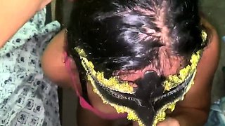 Rough BDSM Play with a Latina Teen's Big Ass