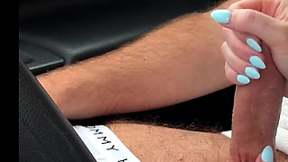 Sloppy Car Blowjob While Cars Pass