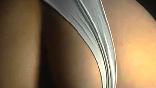 Stepson Managed to Record Stepmother with Her Panties Pulled to the Side in the Dark of the Bedroom, Doggy-style