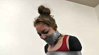 Blonde Hentai Girl Gags in Bondage