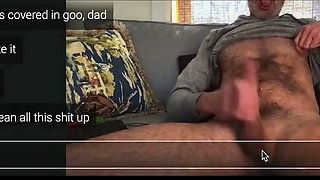 Guy Busy Home Alone Ass Out Balls Out Cock Out in Blue Workout Shorts
