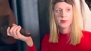 BBC Vs Clitty! Adreena Winters Mocks This Sissy Into Cock Sucking Submission