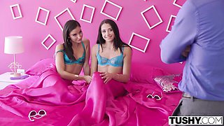 Avi Love & Emily Willis Shared Between Two Hungry Cocks