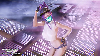 MMD Aespa - Armageddon - Akali Sexy Kpop Dance League of Legends Hentai Uncensored 4K 60FPS