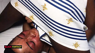 Black Fantasy Fucks Hard After Fight - Huge Cock Creampie in Missionary