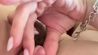 Nipple Sucking while Playing with my HUGE Clit