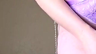 Lavender Lingerie Seduction: Valentine's Fun with a Stunning MILF