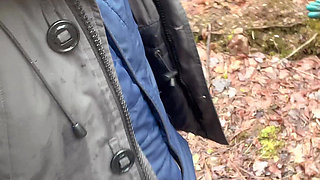 Pussy Pissing Water on the Rock