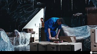 Hot thai girl froze in place for a lucky guy to have fun with her pussy