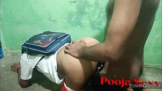 Indian College Girl First Time Sex with Tution Teacher