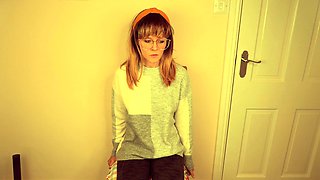 blonde teen pregnant girl has her pussy masturbated