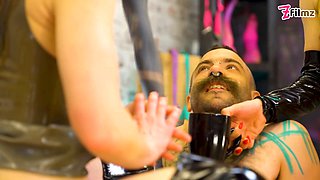 Four Girls Take Control and Turn One Man Into Their Live Toilet