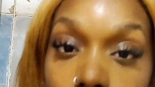 Hot Ebony Full Soap Shower Massage Her Big Ass Booty Tits