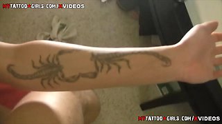 Ninety Nine getting a crazy clit Piercing