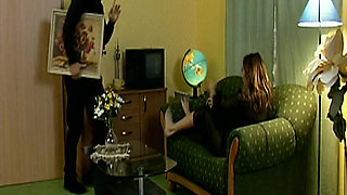 Brunette German Cougar with Naturals Rides Monster Cock in