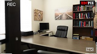 Office Slut Jessie Saint Craves BBC From Isiah Maxwell - Blowjob & Creampie