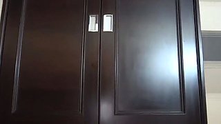 Big cock brunette MILF sucks a big cock POV