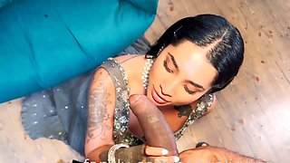Indian Seductive Princess Embraces Interracial With Passion