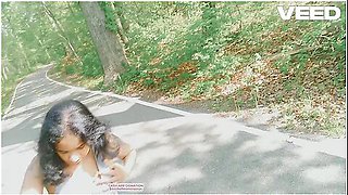 Korean Solo Female Does Public Cosplay Skirt Walking Nude