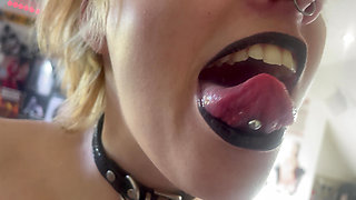 Mouth Tour Black Lipstick Goth